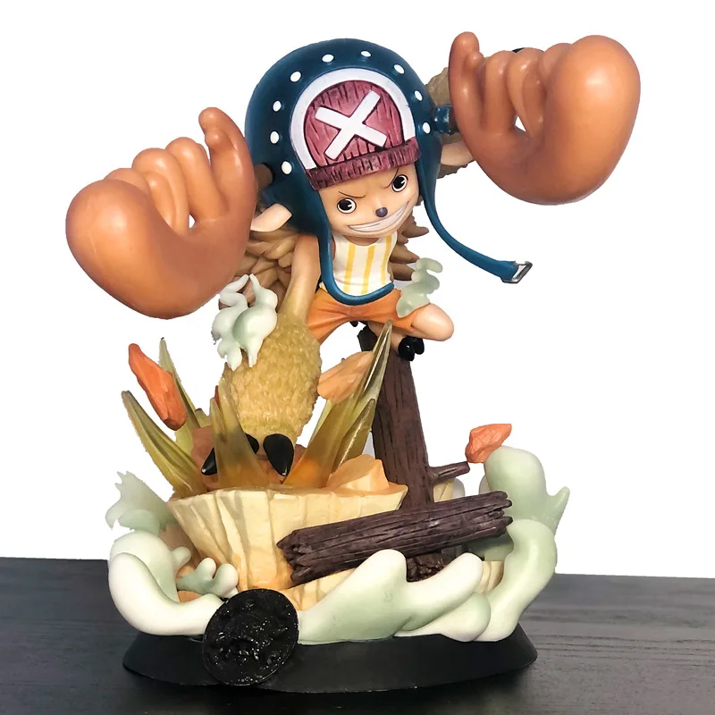 

22CM One Piece PT Chopper Tony's Corner Enhanced Doll Model GK Statue High-quality PVC Figure Color Box Ornament anime doll toys