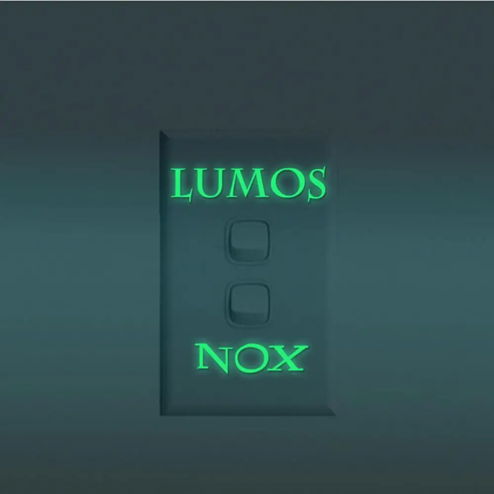 

Hot 1PC Night Light Luminous LUMOS & NOX Stickers Wall Sticker For Kids Rooms Wall Decals Home Decoration
