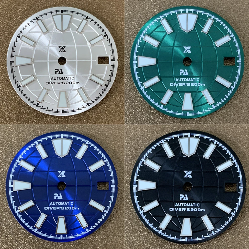 

Nh35 Manta Ray Dial with S Logo New Style Mod Watch NH35 CASE Skx007/009 Nh36 Abalone Dial 28.5mm Watch Accessories Nh36 Dial