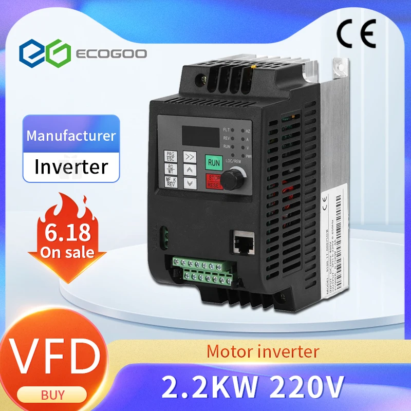 VEVOR 2,2/3/4/7.5 кВт частотный инвертор VFD 110 В/220 В 1/3P вход 3P выход привод переменной частоты ЧПУ преобразователь двигателя