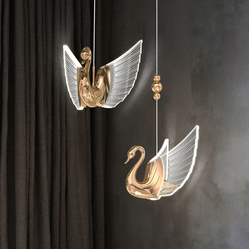 

Modern Fancy Pendant Light Swan Lamps Indoor Luxury Decor Lamp For Dining Room Bedroom Office Creative Led Sconce Lighting Light