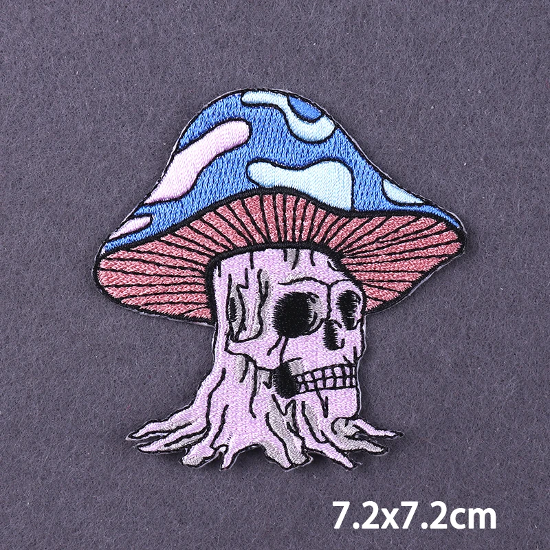 Патчи в стиле хиппи с черепом вышитые патчи для одежды наклейки панк надписью