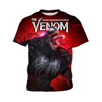 marvel venom cosplay costume summer men 3d cotton t shirt kid superhero hip hop streetwear short sleeve