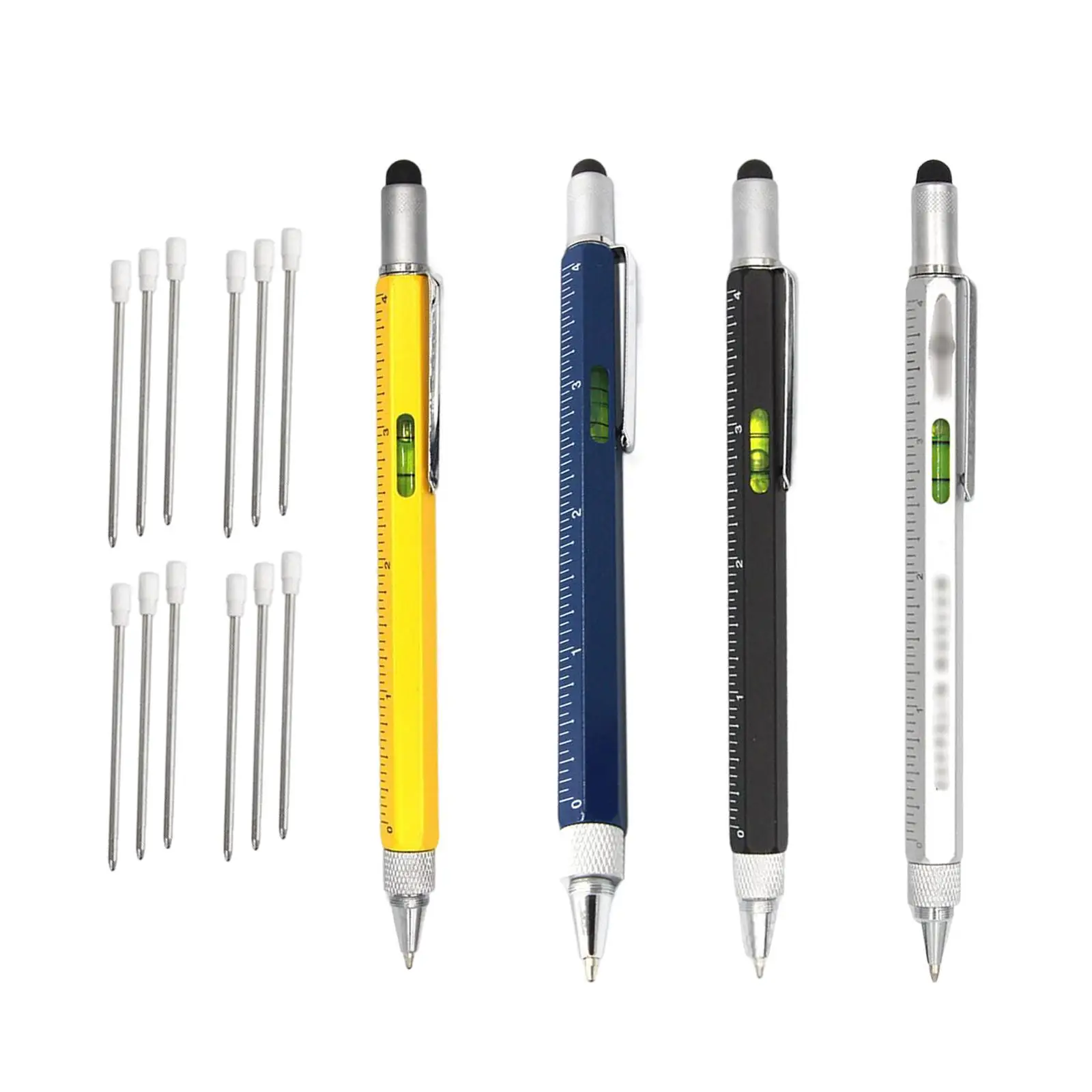 6 в 1 мультиинструмент ручка для инструментов линейка с пузырьковым уровнем