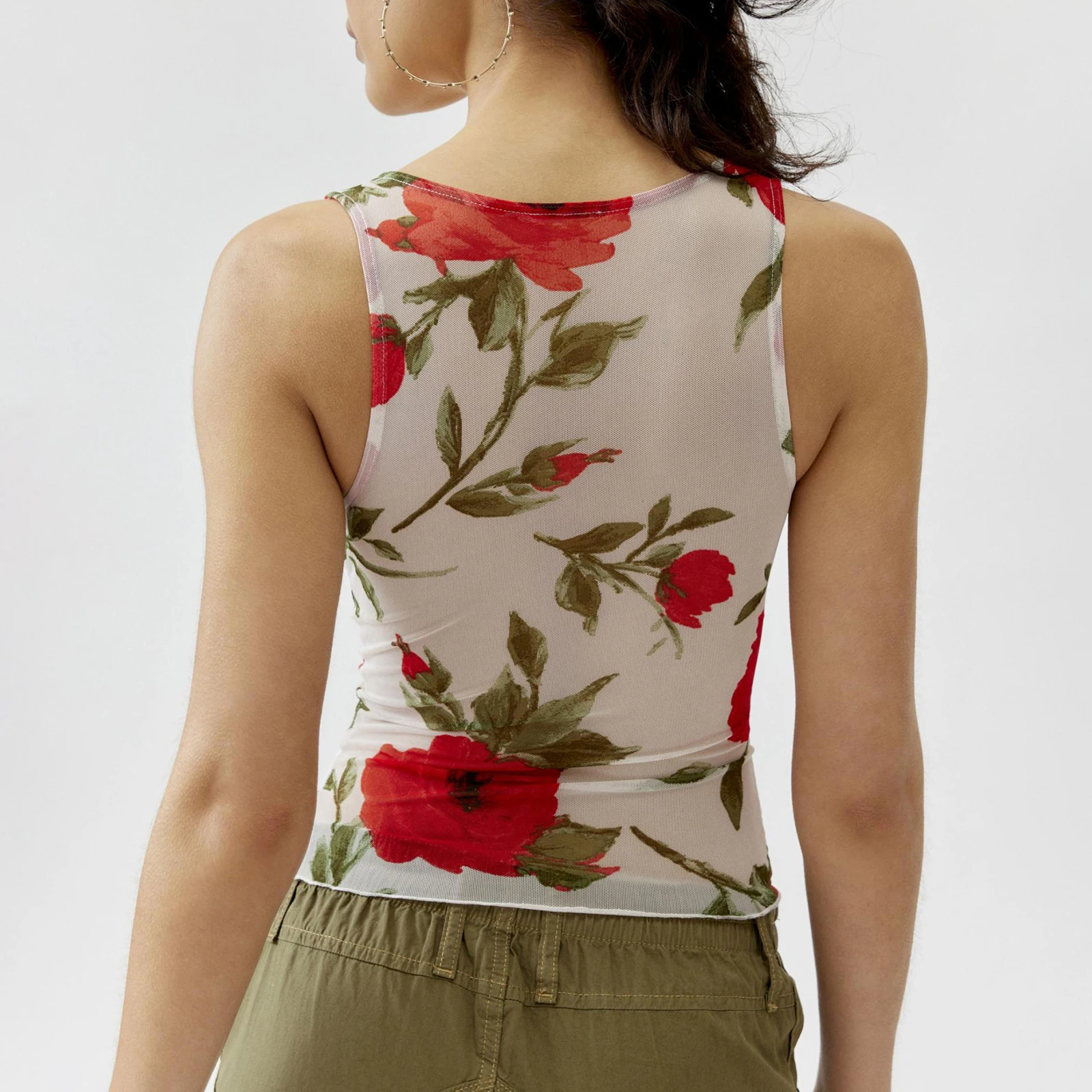 Gaono Holiday сексуальный сетчатый топ с леопардовым принтом прозрачный тонкий на