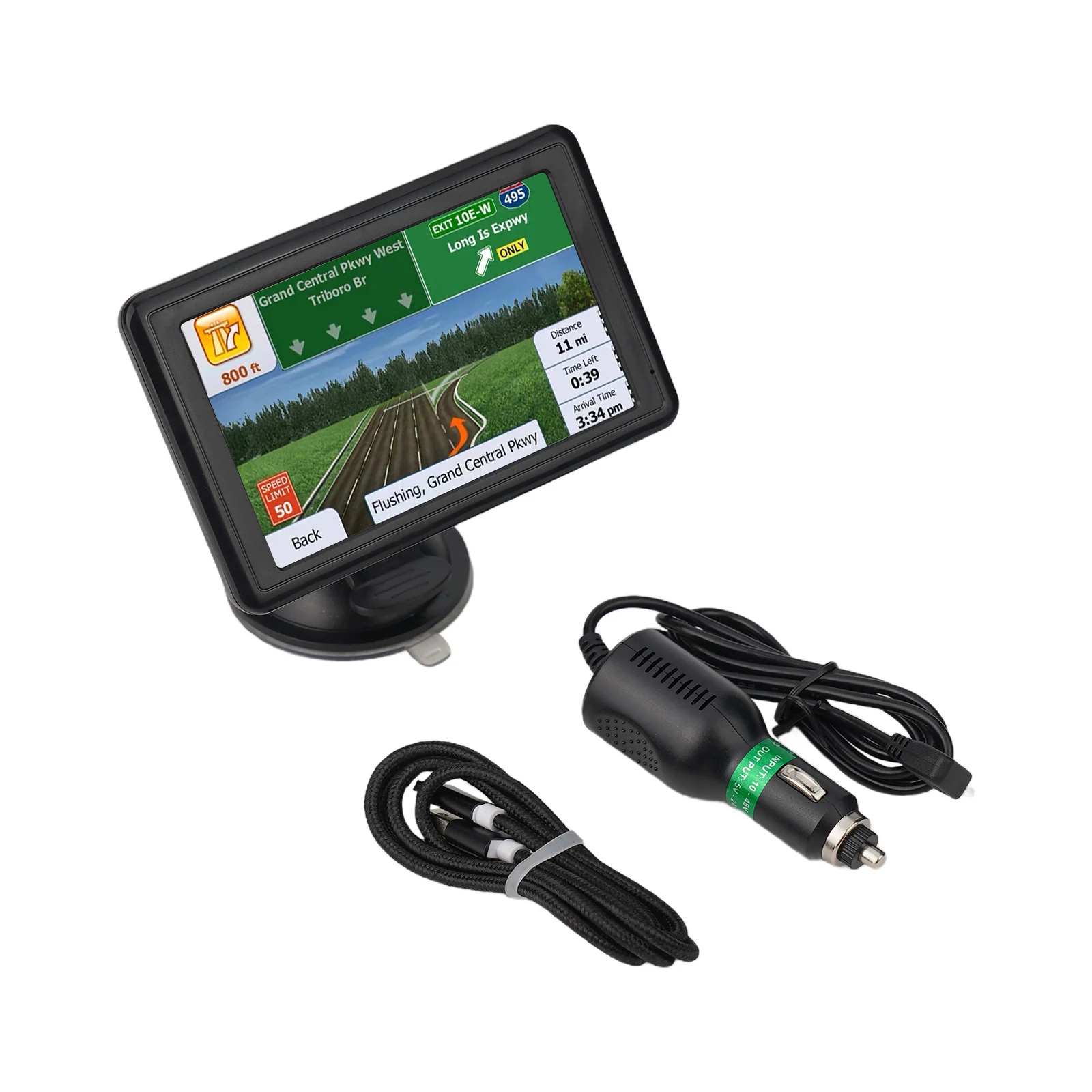 Автомобильный 5-дюймовый GPS-навигатор HD сенсорный экран солнцезащитный козырек