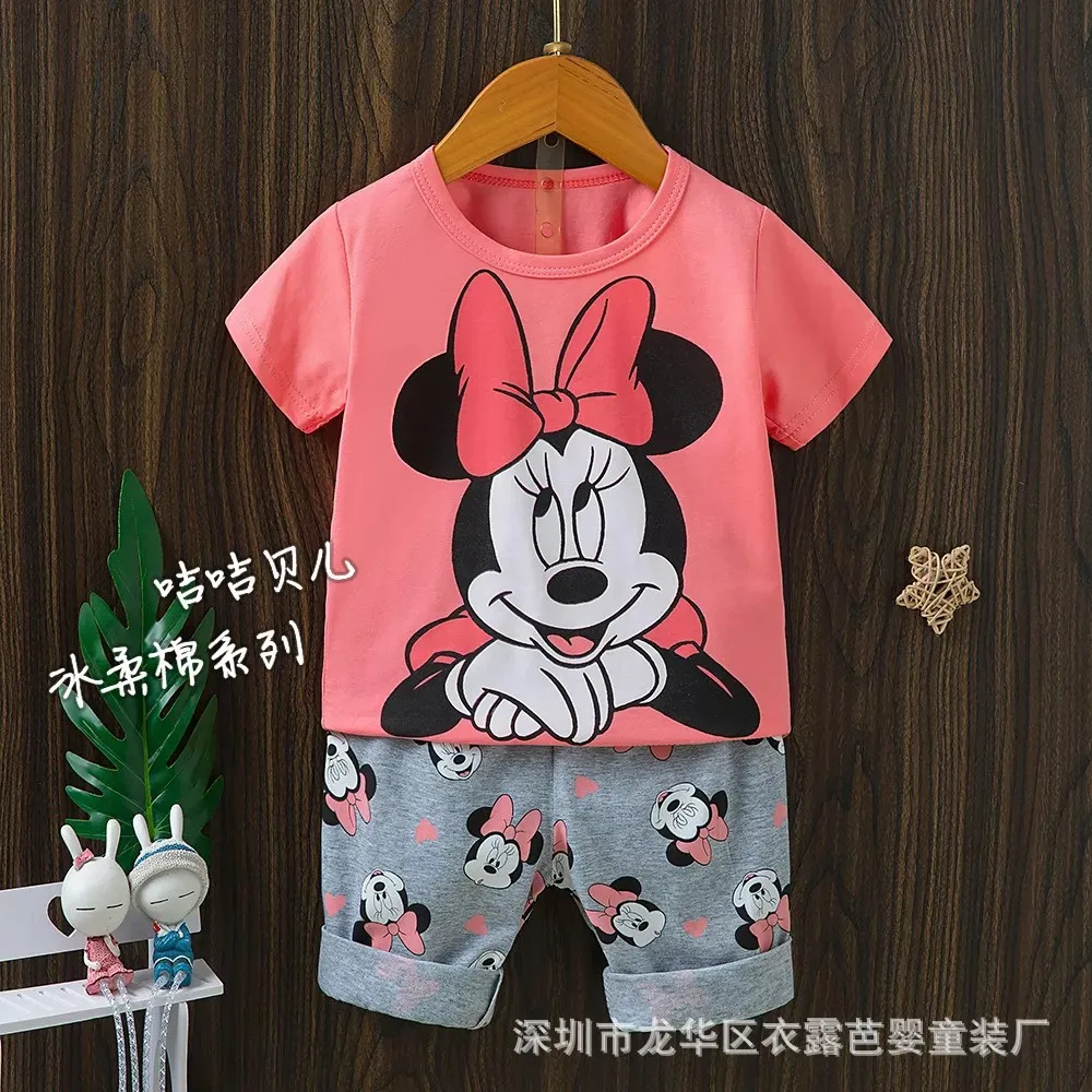 Брендовая одежда для маленьких мальчиков с принтом Дональд Дак Микки наряд из