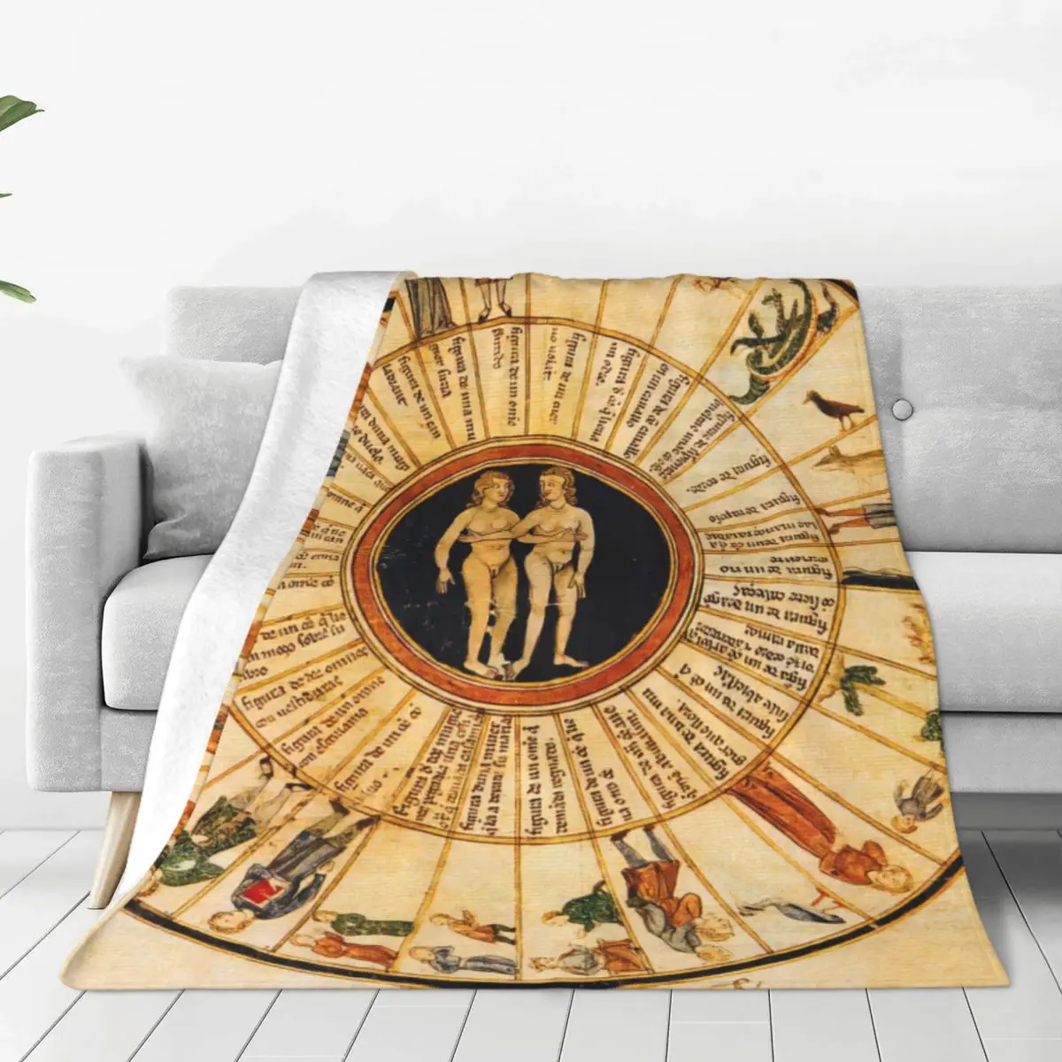 

Vintage Astrological Chart Bed Blanket Flannel Blanket Flannel Blanket Air conditioning blanket