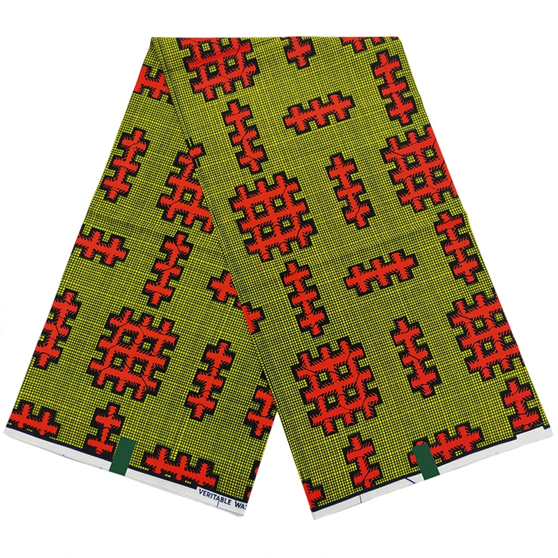 

Африканская вощеная ткань с принтом, 100% хлопок, Новый классический дизайн, анкарская ткань батик, 6 ярдов для африканской вечеринки, пошив пл...