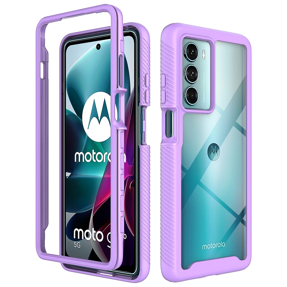 Для Motorola Moto G200 5G Case G100 G60S G60 2 в 1 Противоударная прозрачная задняя крышка G20 G50 G30 G10