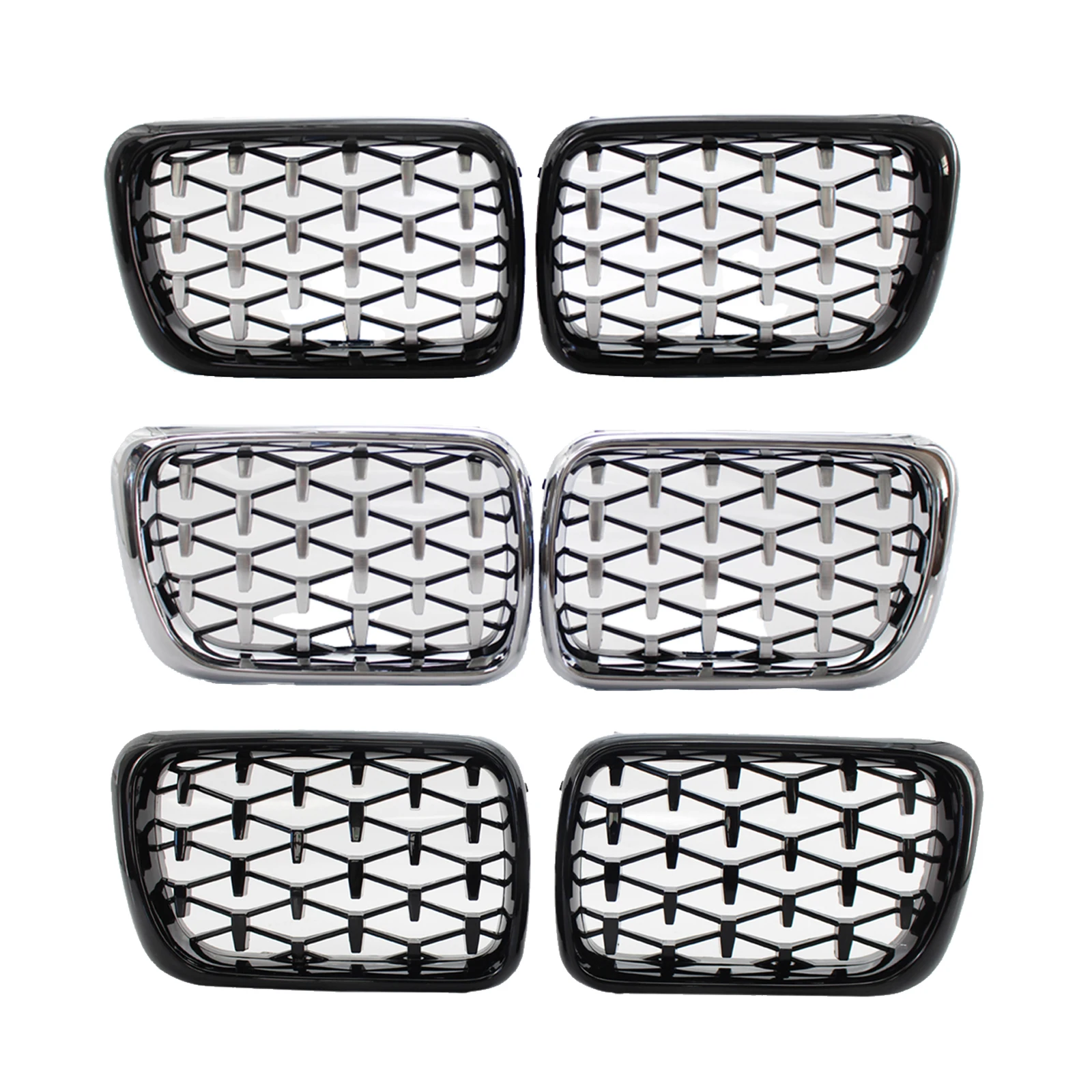 

2 pcs Auto Car Front Bumper Kidney Grill for 997-1999, , Comes As A Pair.