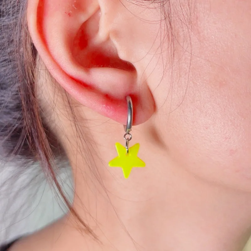 Фото Серьги с пентаграммой, акриловые серьги, серьги Aretes Colgantes Pendientes Tous Jewelry №1