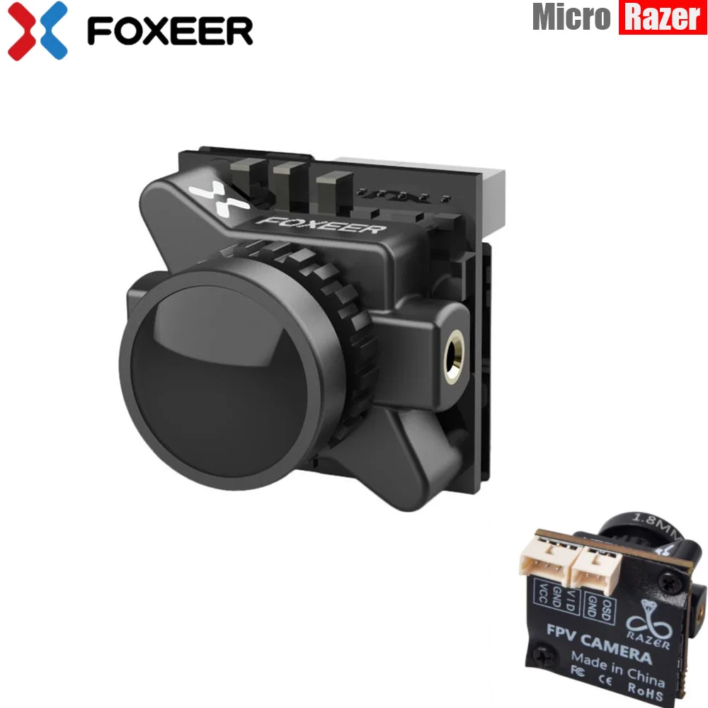 

Foxeer Razer Micro HD 5MP 1.8mm M8 1200TVL 4:3/16:9 NTSC/PAL Switchable with OSD 4.5-25V Natural Image FPV Racing Drone