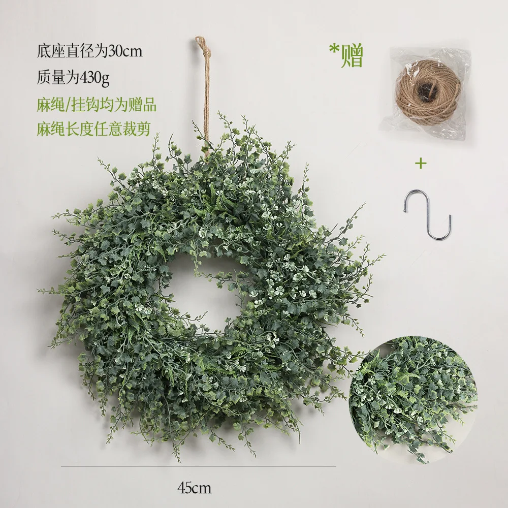 

Искусственная гирлянда из Гипсофилы для вечерние ринки, свадьбы, украшение для входной двери, имитация гирлянды, кольцо из травы