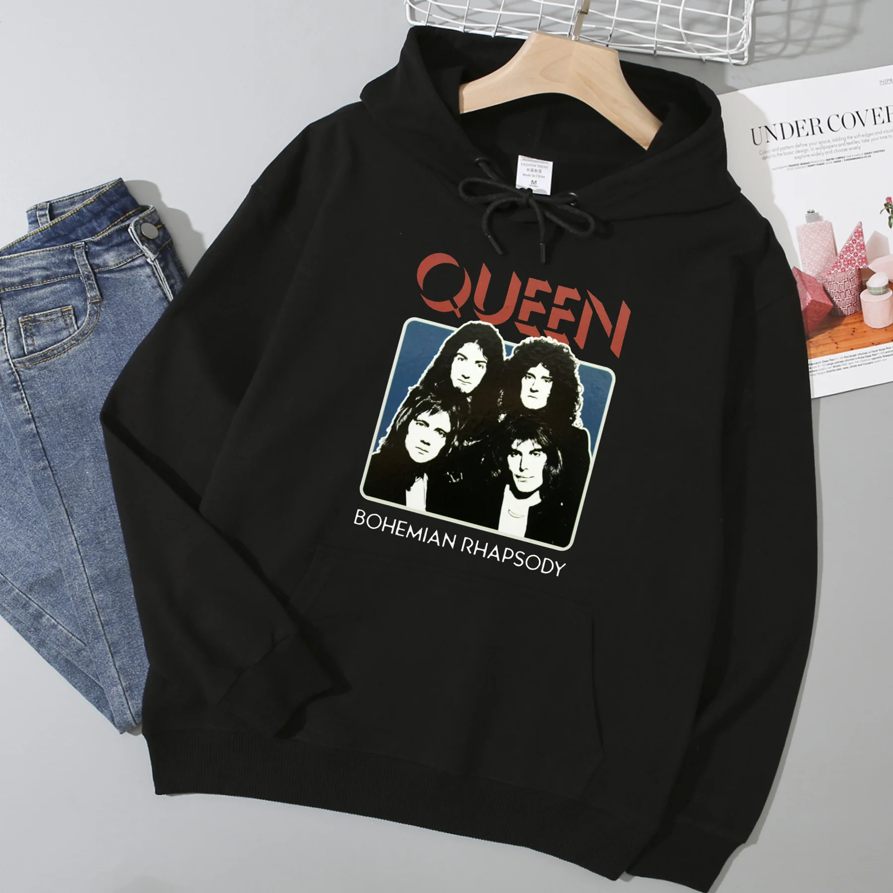 

Толстовка унисекс с капюшоном и принтом «Queen Band»
