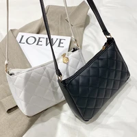 2022 hot fashion lingge womens bag new pu leather underarm crossbody shoulder bag female luxury design handbags for women