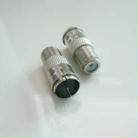 1 pcs f male to f female push on quick directly plug nickel plated rf video coaxial connector for tv tuner antenna