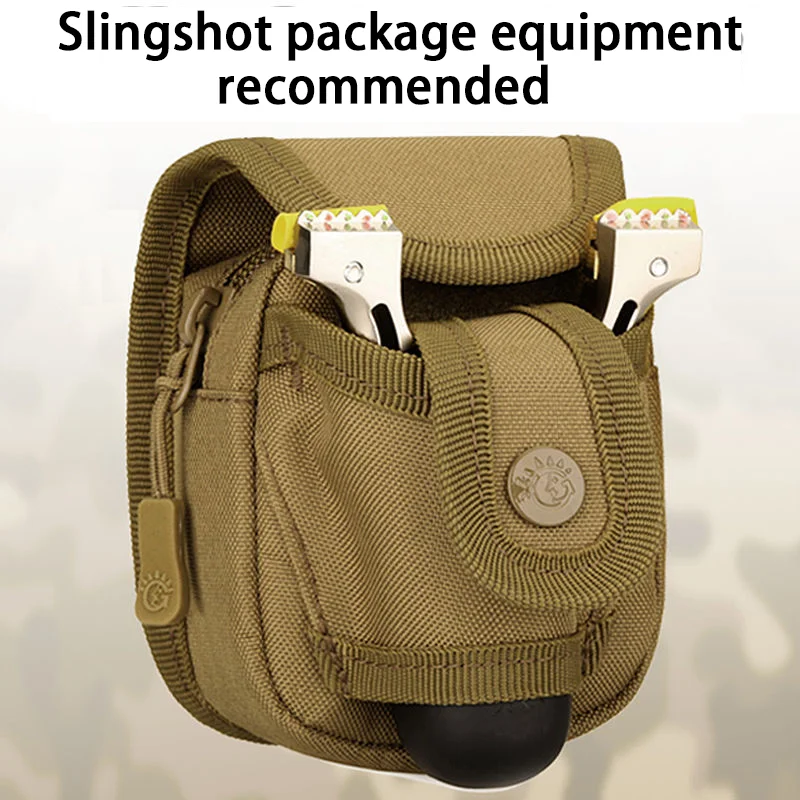 

Outdoor Slingshot Bag Set Steel Ball Pair Bag Wear Belt Belt Belt Withbag Hanging Bag Sports Close-Fitting Canvas Wear-Resistant