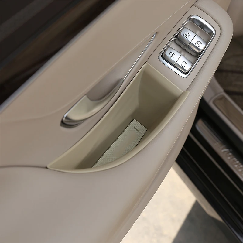 

2 Pcs Car Front Rear Door Storage Box Container Holder Tray For Mercedes Benz W222 S-Class S300 S320 S350 S400 Car Accessories