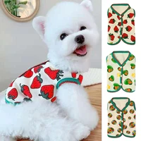 warm pet clothes for small dogs coat jacket cotton waistcoat for chihuahua puppy cat outfit vest cute strawberry flower clothes