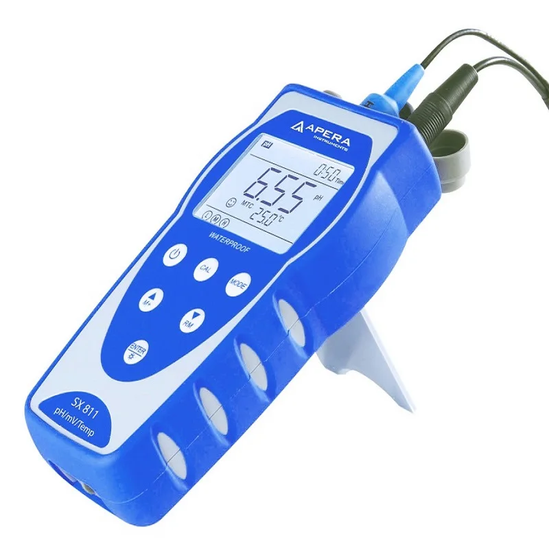 

SX811 Portable Handheld pH Meter (pH / mV, IP57, ATC, CE, ISO)