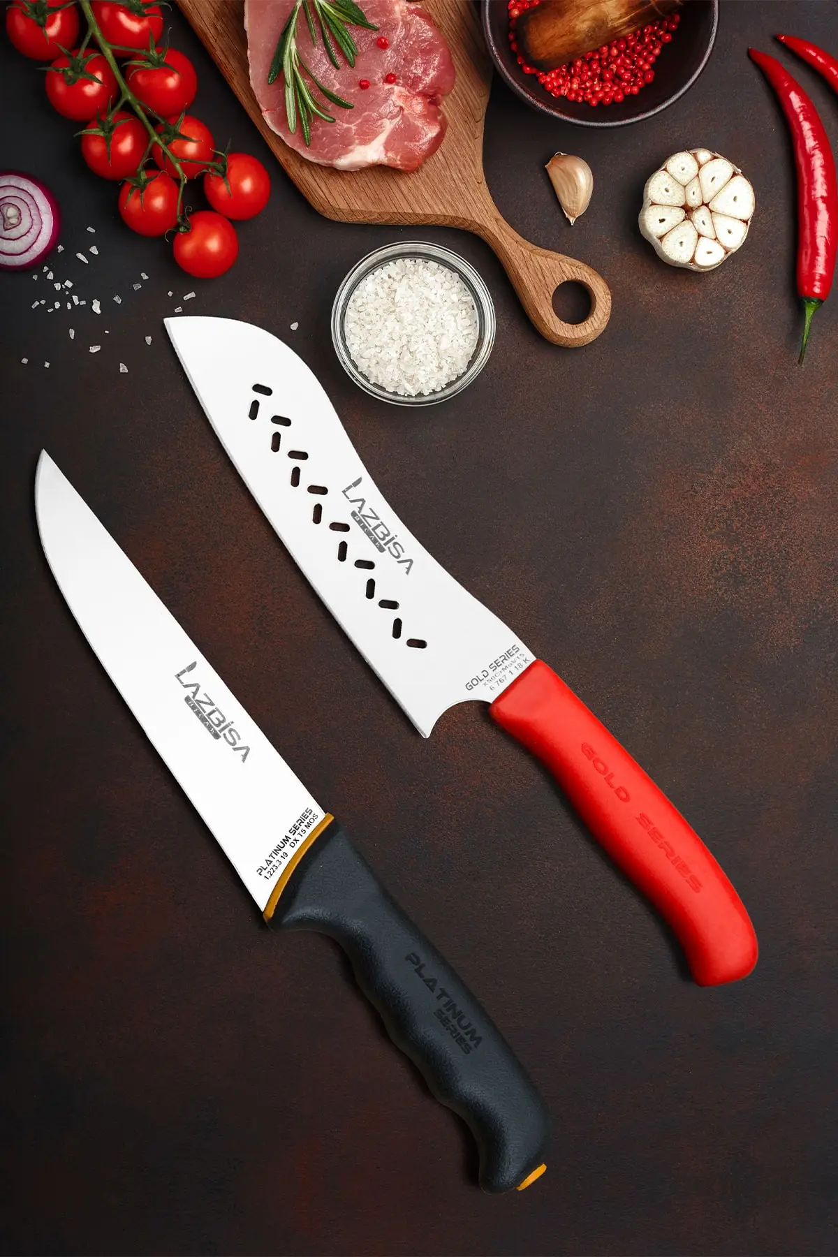 Kitchen Knife Meat Mincer Restaurant Chef Knife Curved Santoku Platinum Butcher Stainless Steel Soft High Quality Handle