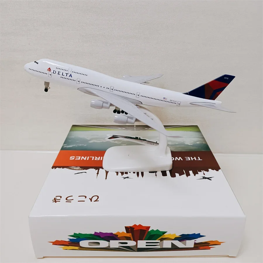 

20cm Alloy Metal Air UNITED STATES Airlines Boeing 747 B747-400 Airways Diecast Airplane Model Plane Model Aircraft with Wheels