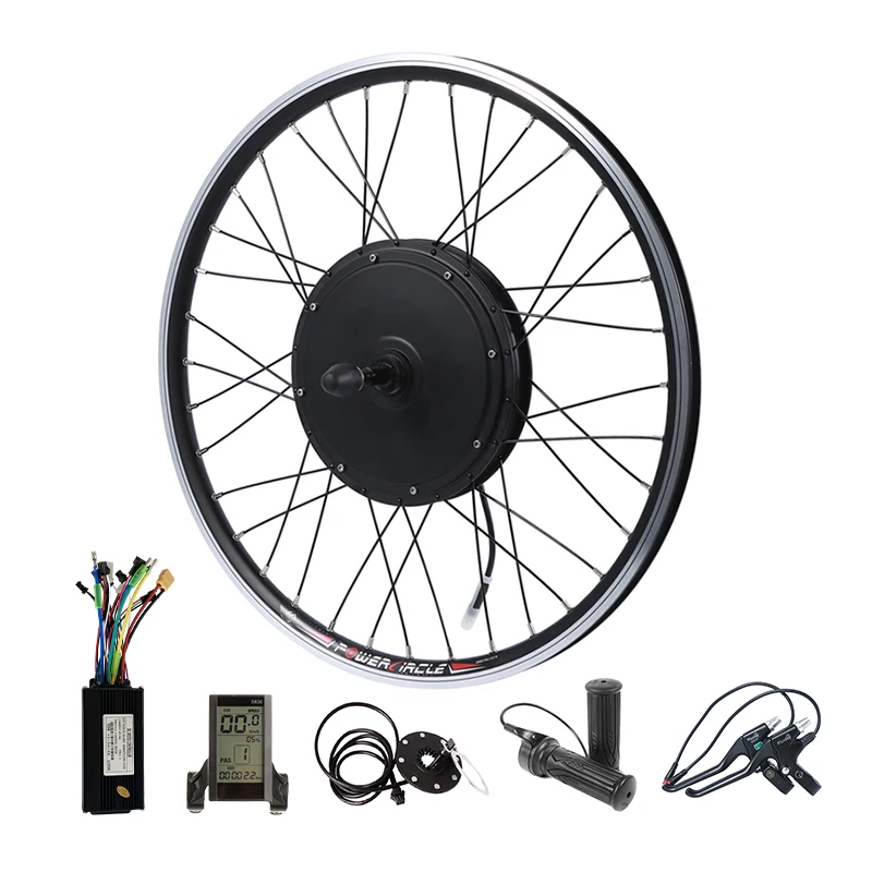 

Комплект для модернизации электровелосипеда Ebike, мотор с контроллером для модификации передних/задних велосипедов, дисплей спиц, Размер 20-29 дюймов, 36 В/48 в 1000 Вт