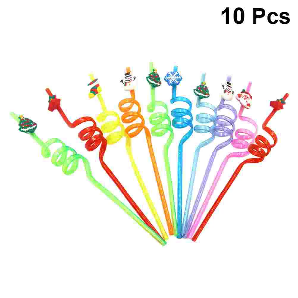 

Straws Christmas Reusable Straw Party Printing Drinkingpaper Baby Shower Decor Holiday Xmas