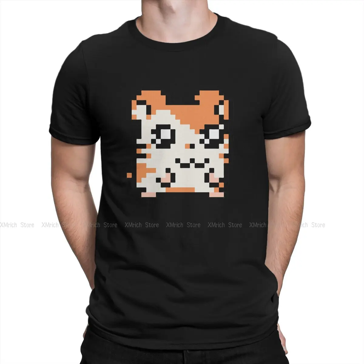 

Pixel Newest TShirt for Men Hamster Round Neck Basic T Shirt Hip Hop Gift Clothes Tops