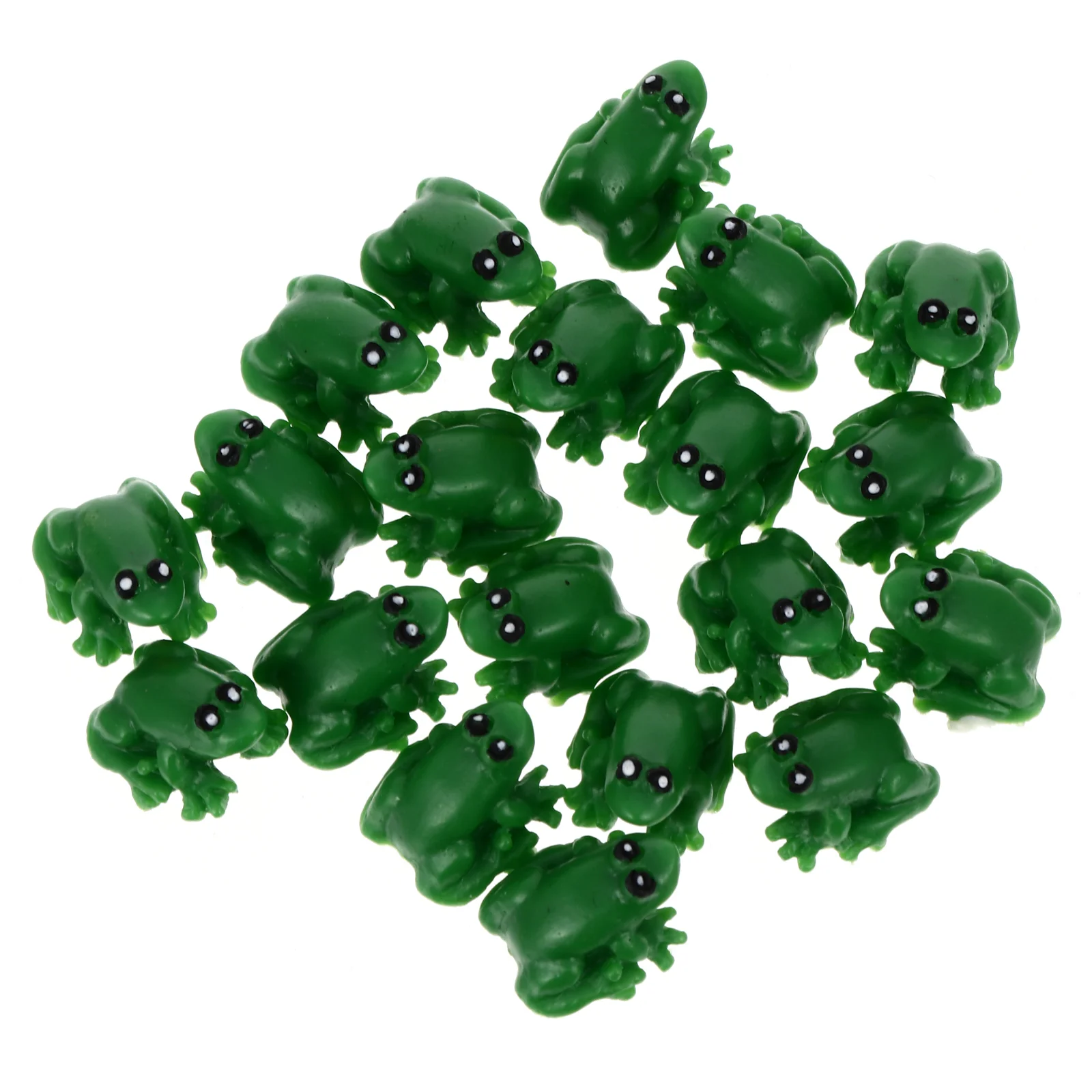 

20 Pcs Resin Frog Frogs Ornament Tabletop Adornment Miniature Miniatures Garden Statue Plastic Outdoor Playsets Micro Landscape