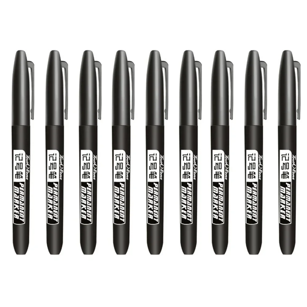 

Маркеры перманентные 9 шт. черный синий красный