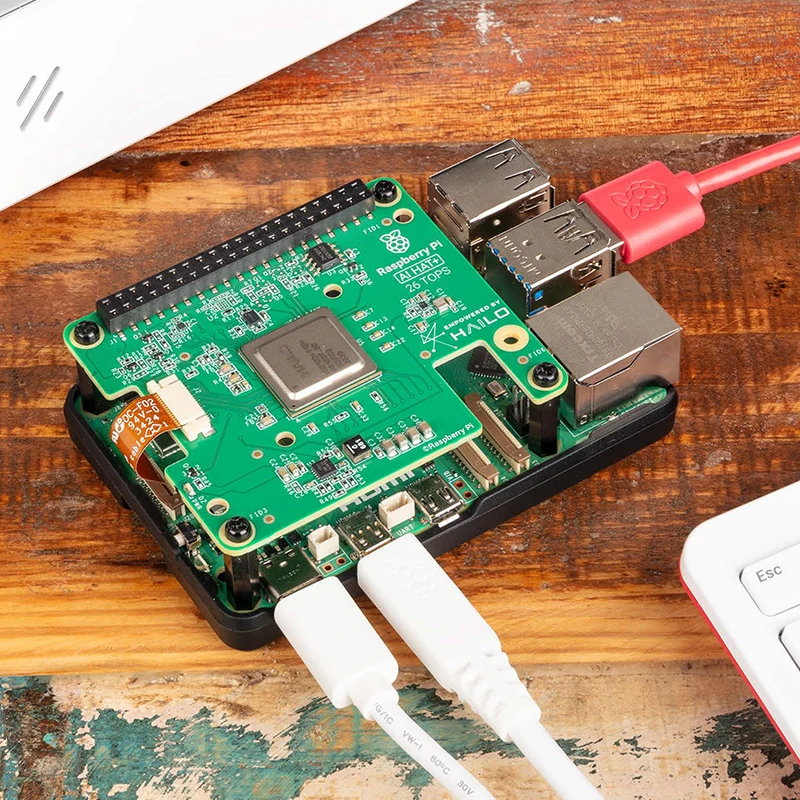 Официальная оригинальная модель Raspberry Pi 5 AI HAT+ Hailo8 13TOPS/26TOPS дополнительная плата PCIe