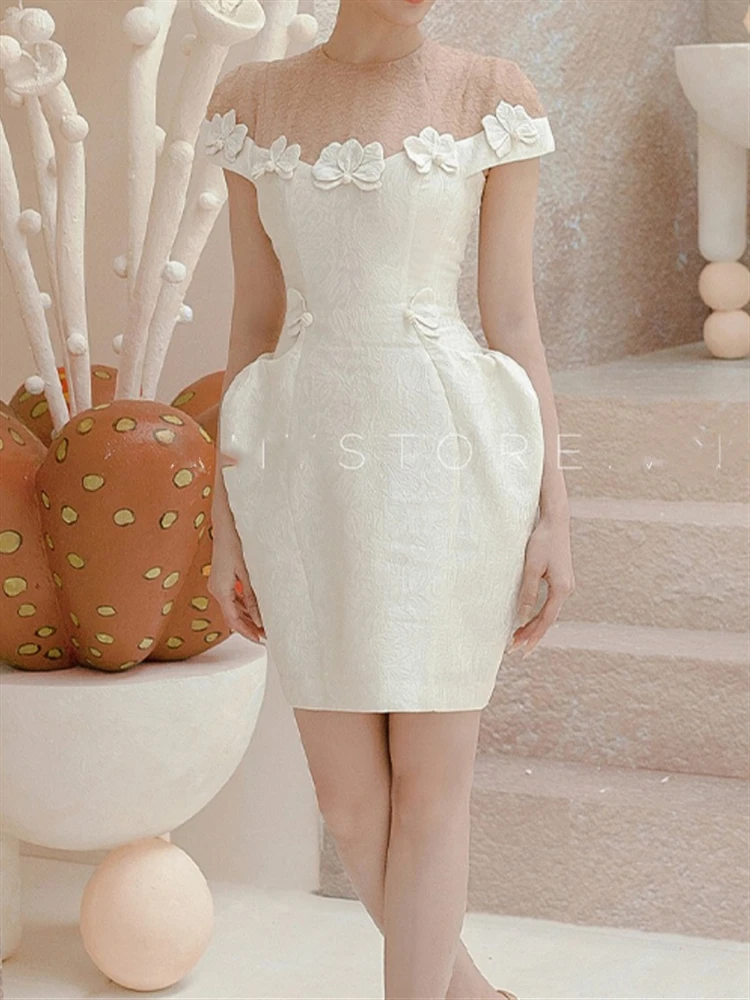 Женское винтажное платье с вышивкой элегантное облегающее Сетчатое