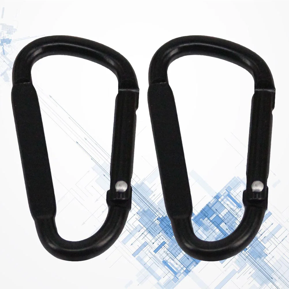

2PCS D-type Side Squashing Aluminum Alloy Safety Carabiner Portable Climbing Buckle Multifunctional Carabiners Outdoor Sports