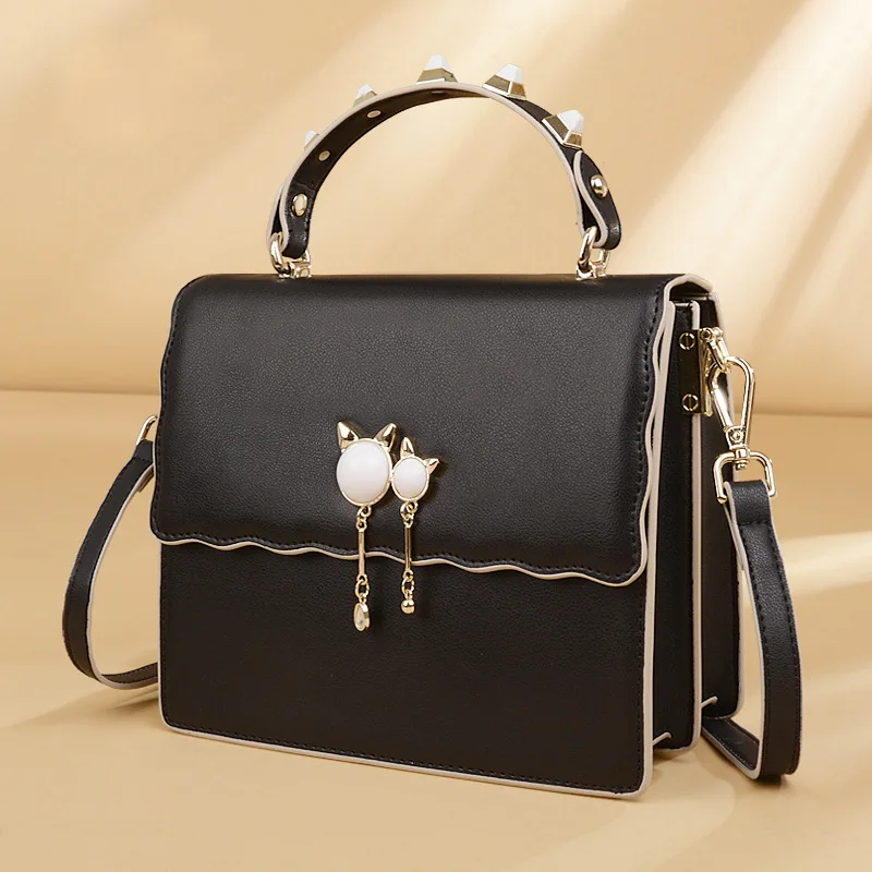 

100% Full Genuine Leather Bag 2022 Fashion Leather Women's Flap Famous Brand Designer Ladies Single Shoulder Messenger Bags Gg