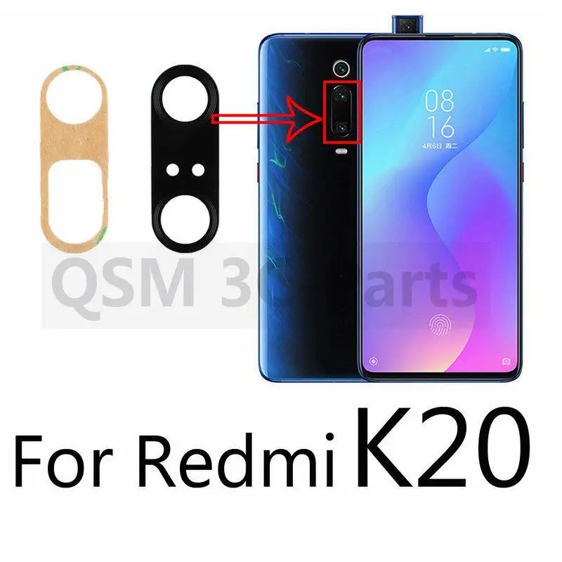 Фото Стекло объектива задней камеры с заменой наклейки для Xiaomi Redmi Note 8 9 pro 9s 10 Redmi K20 K30 Pro Mi 9 SE 9T 10 №2