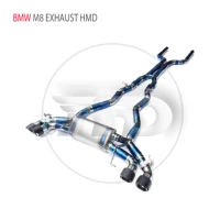 hmd titanium exhaust system performance catback for bmw m8 muffler for cars modifity variable valve pipe