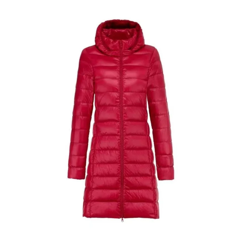 Women Spring Lightweight Packable Long Down Jackets 2023 New Hood Removable Women Female Portable Fluffy Winter Puffer Jacket