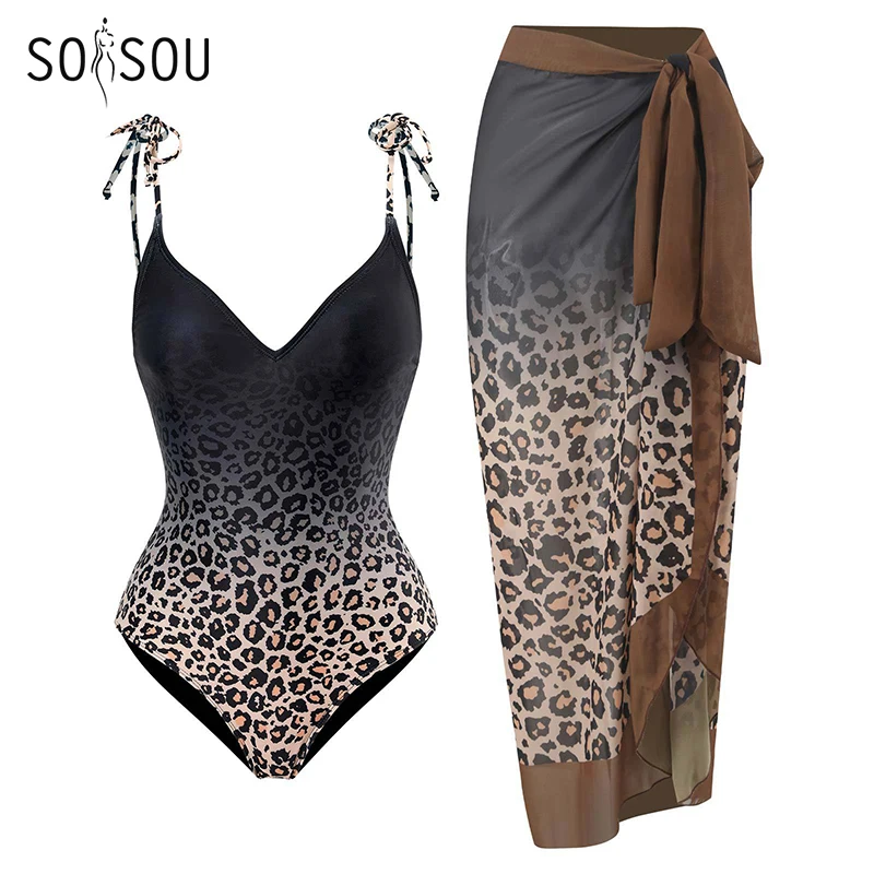 

SOISOU 2 шт. / комплект купальник женский Бикини, купальник, пляжное платье, регулируемый размер, сексуальный леопард, 28 - цветной костюм бикини.