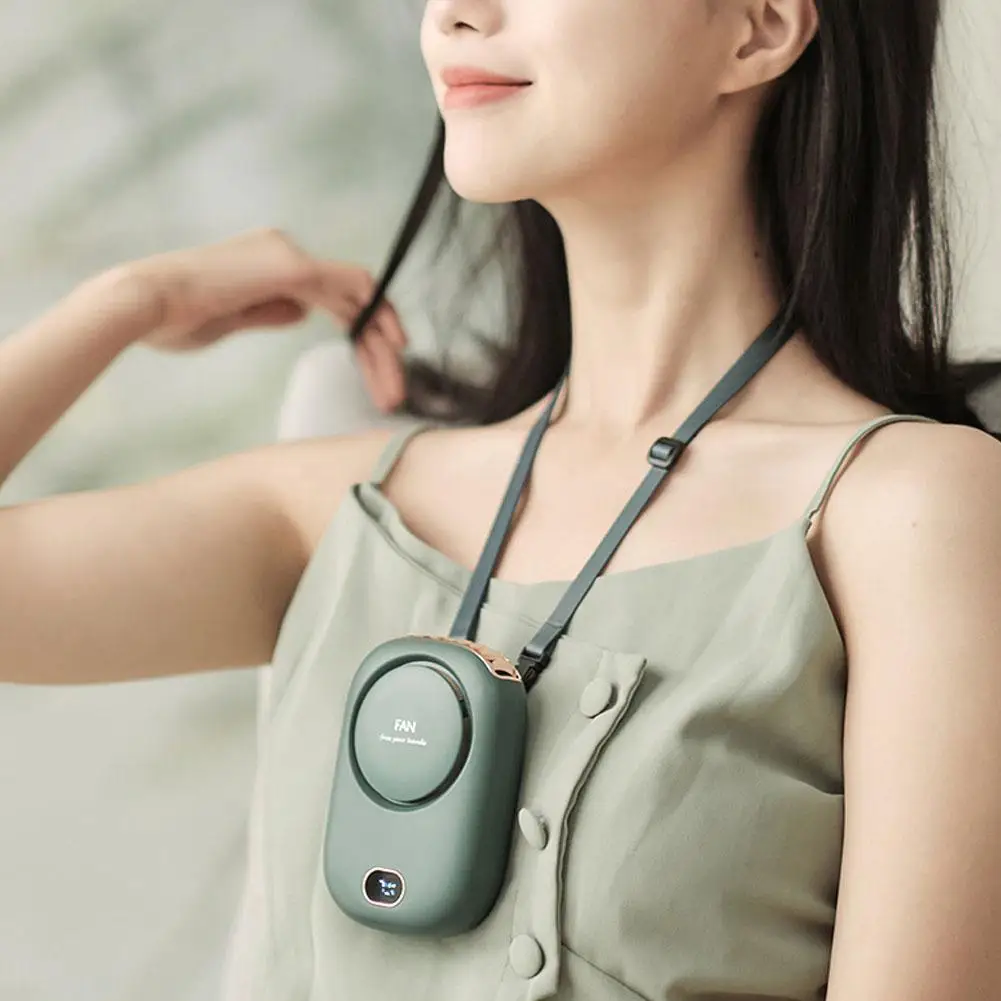 

Portable Lazy Hanging Neck Fan Mini Cooling Fans Bladeless Usb Rechargeable Sports Cooling Fan For Outdoor Sports Travel P3t1