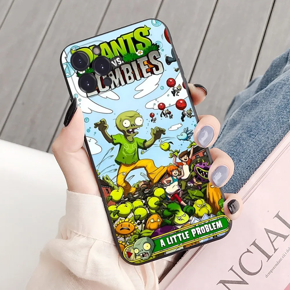 Чехол для телефона P-Plant-t VS зомби-e iPhone 15 14 11 12 13 Mini Pro XS Max 6 7 8 Plus X XR SE 2020