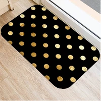 golden dot printed kitchen bath entrance doormat coral velvet carpet door mat for floor indoor soft anti slip rug home decor