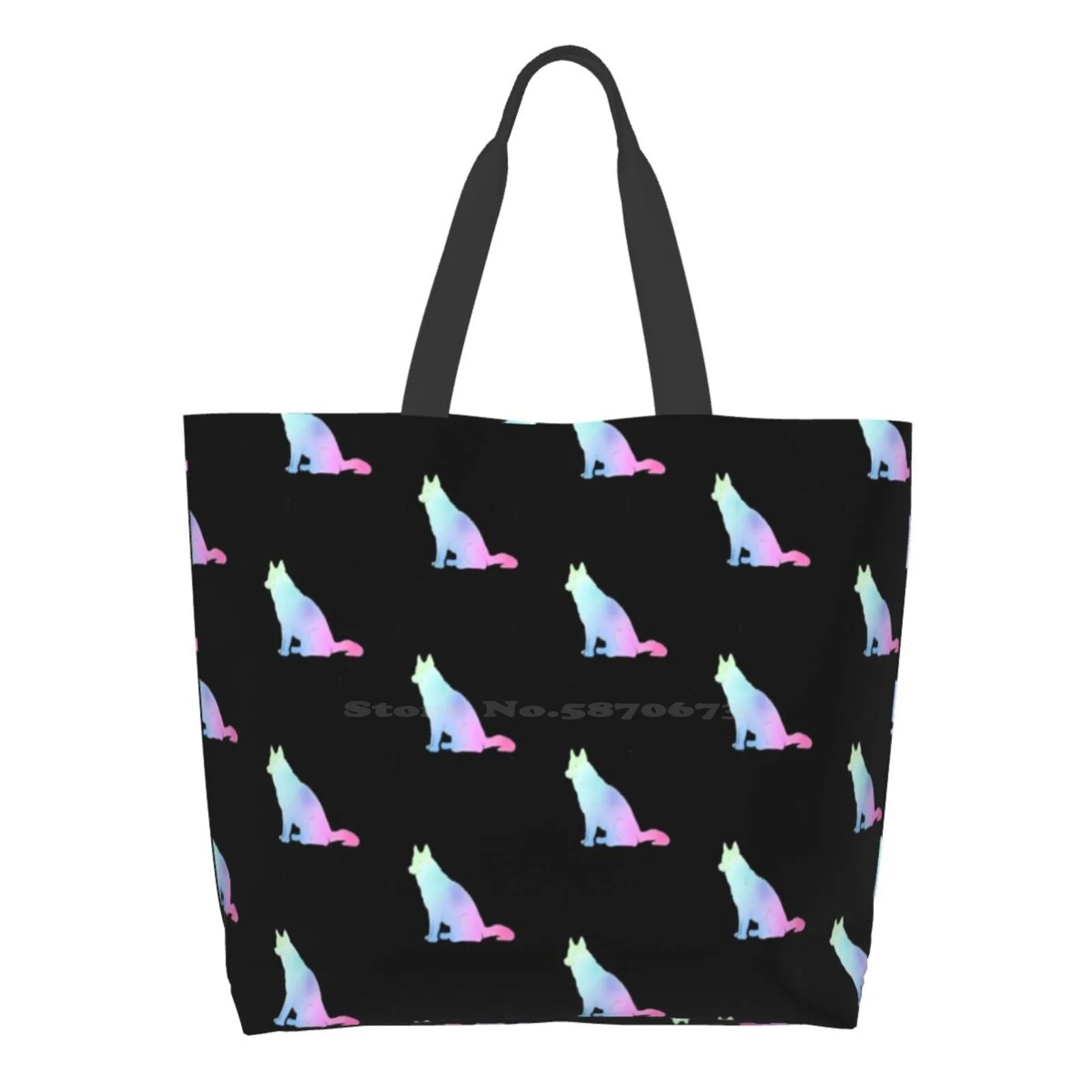 

Pastel Dog Women Shopping Bag Girl Tote Large Size Dog Dog Lover Friend Pastel Aesthetic Cool Animals Cute Collection Chien Ami