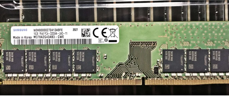 

RAM DDR4 16G 1R×8 PC4-3200A-U Desktop Memory M378A2G43AB3-CWE