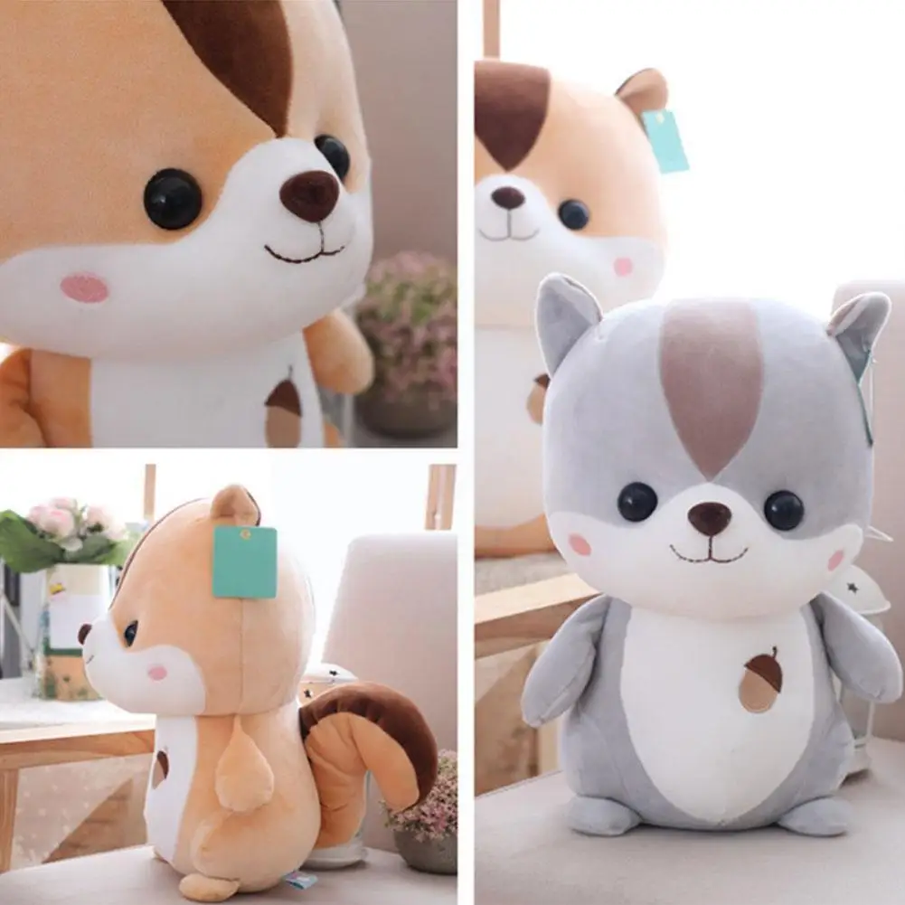 

Новая Милая теплая белка, подушка, диван, спинка, плюшевые игрушки для детей, подарок, мультяшное украшение для дома C6o3, 25 см