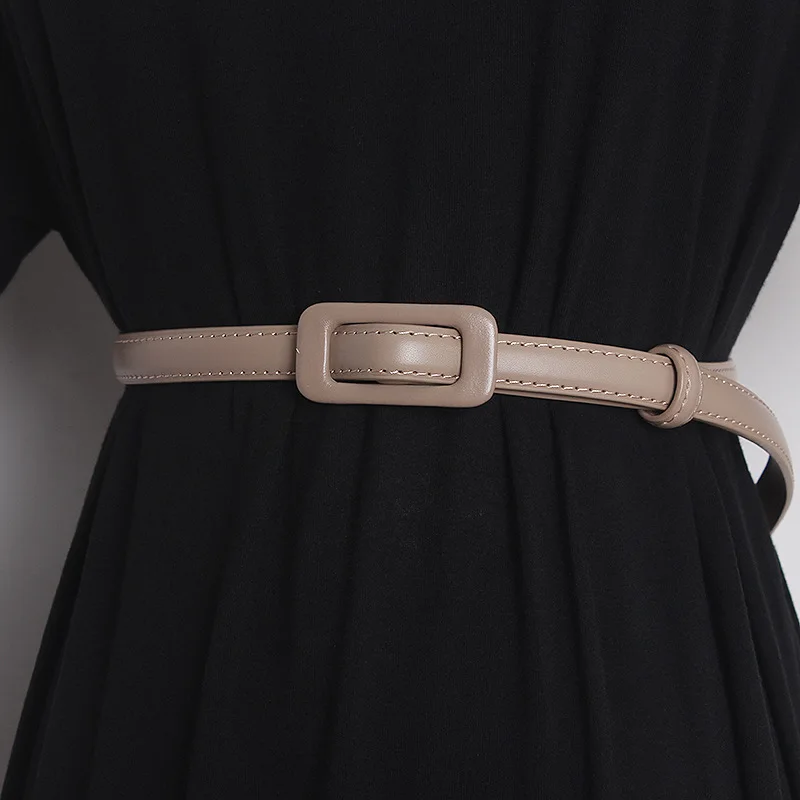 

Женский корейский кожаный ремень с квадратной пряжкой для женской юбки