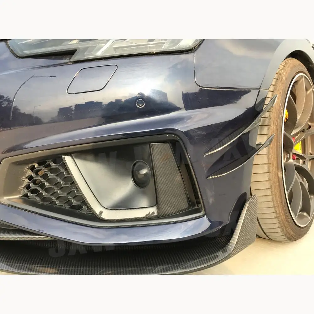 Сухой карбоновый передний бампер автомобиля плавники накладки на крылышки для