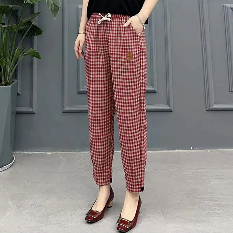 Брюки-султанки женские с завышенной талией модные Свободные повседневные