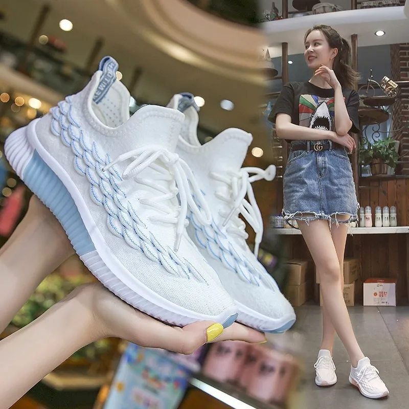 

2021 Adult Sports Shoes Student Breathable Mesh Ladies Sports Shoes Lightweight Fashion Casual